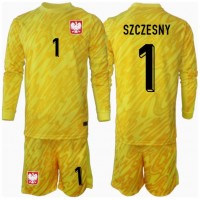 Dres Poľsko Wojciech Szczesny #1 Brankarsky Domáci pre deti ME 2024 Dlhy Rukáv (+ trenírky)